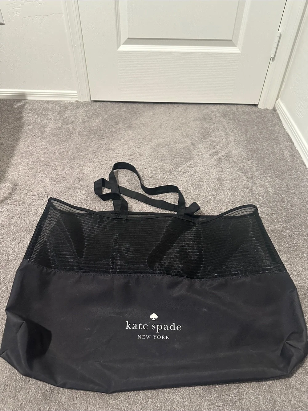 kate spade Black Mesh-Accent Tote